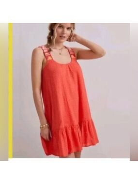 Anthropologie Coral Drawstring Top